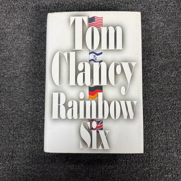 Tom Clancy Other - Tom Clancy Rainbow Six Hardcover Book White Good Techno Thriller ISBN 0399143904